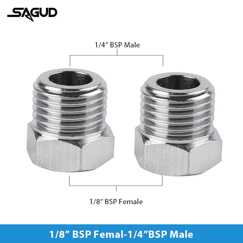 SAUGD 9PCS Airbrush Adapter Fitting Replacement Kit – Coupling Connectors for Compressor & Airbrush Hose
