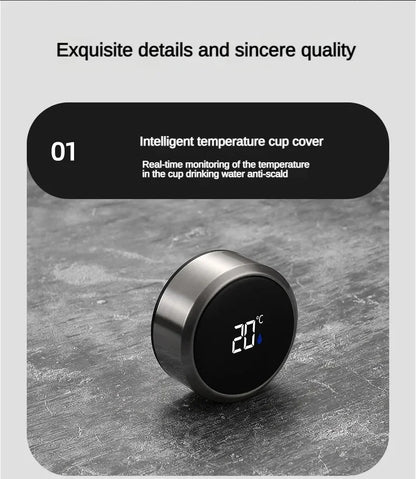 Stainless Steel Thermos Bottle 500ML-1L with LED Temperature Display - SUS304 Vacuum Flask for Tea and Water, Portable Travel Cup