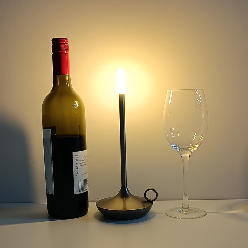 Rechargeable LED Candlelight Table Lamp - Touch Control Night Light for Restaurant, Bar & Desktop Decor
