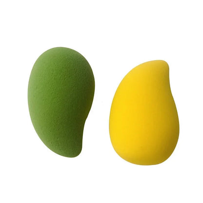 Mango-Shaped Soft Makeup Sponge — Cosmetic Powder Puff for Face Blending & Beauty Application