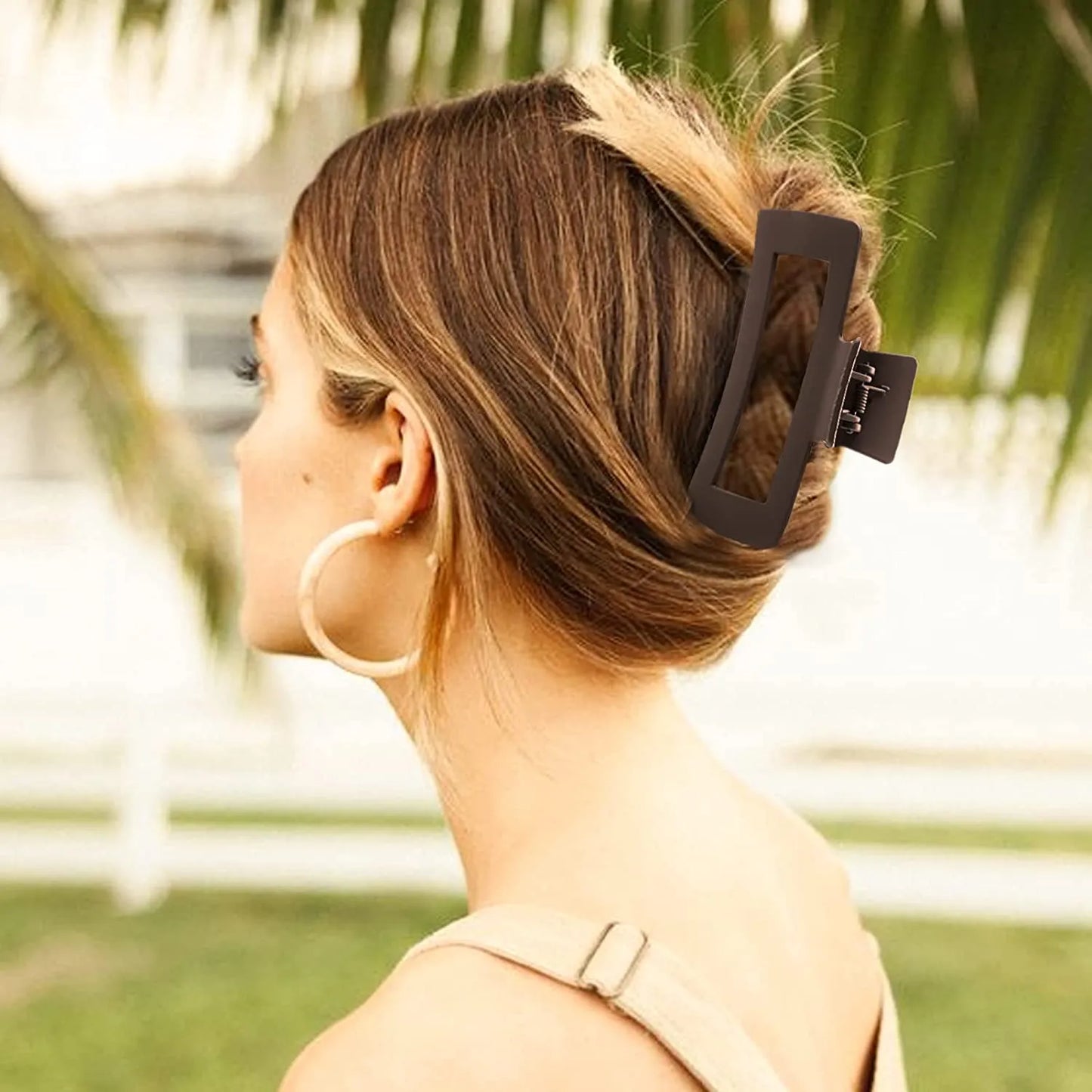 Black Coffee Hair Claws Clips Set - 3/4PCS Large Claw Clips, Ponytail Hairpins, Fashion Barrettes for Women, Girls Hair Accessories, Gifts