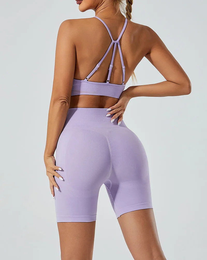 Women’s Shockproof Fitness Sports Bra – Push-Up Crop Top for Gym, Yoga & Workout