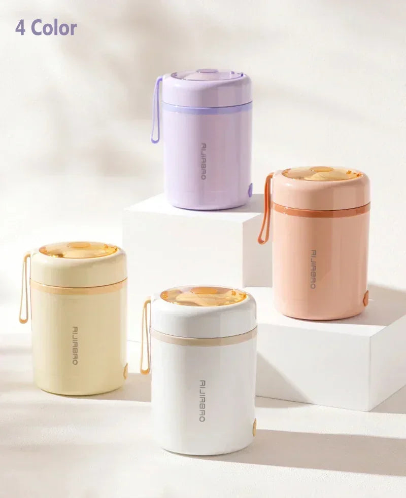 600ML USB Electric Heating Lunch Box — Portable Stainless Steel Food Warmer for Picnic, Milk, and Drinks (5V/12V/24V)