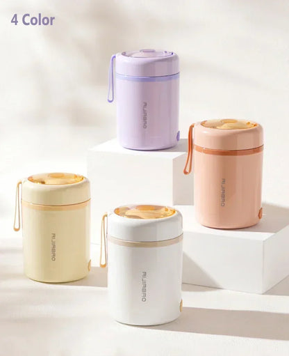 600ML USB Electric Heating Lunch Box — Portable Stainless Steel Food Warmer for Picnic, Milk, and Drinks (5V/12V/24V)