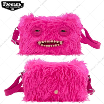 Original Fuggler Ugly Teeth Monster Plush Crossbody Bag – Kawaii Screech Mr. Buttons Shoulder Doll Gift