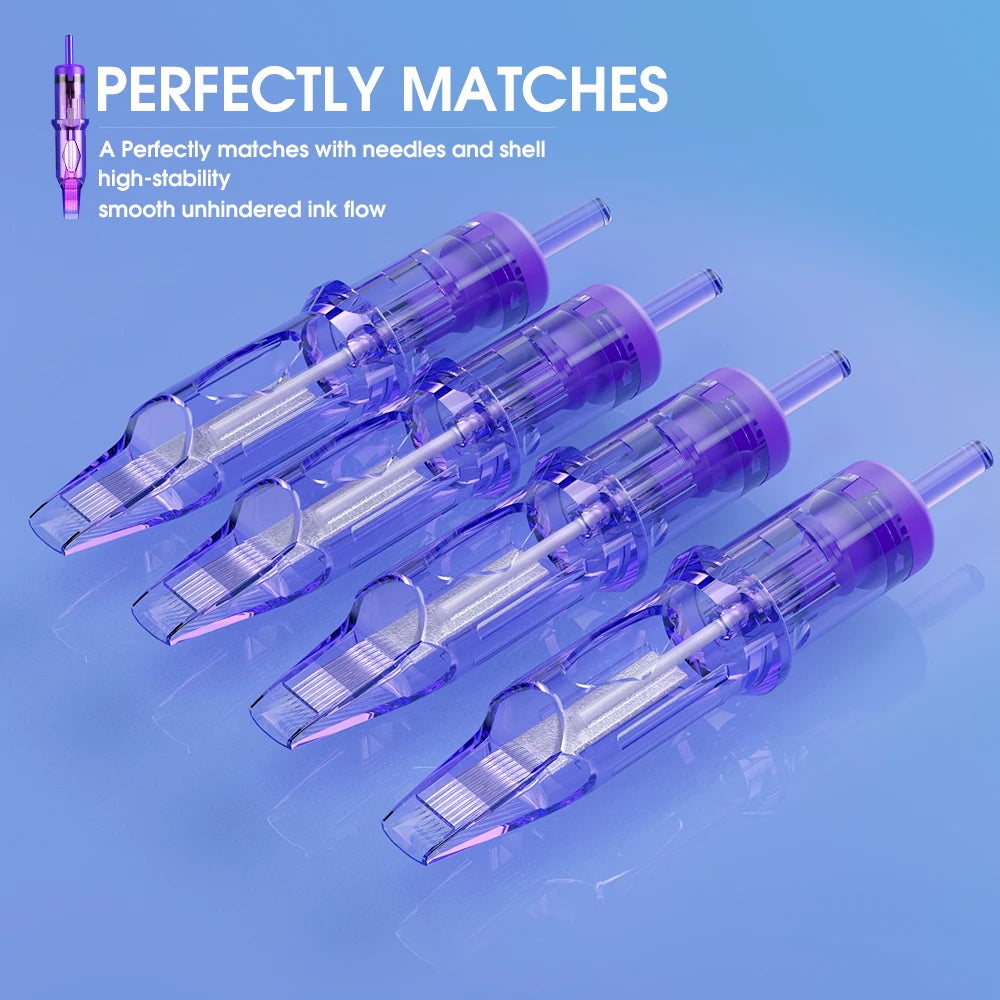 20PCS Mast Pro Tattoo Cartridge Needles – 5F/7F 3.5mm, 0.30mm Diameter for Permanent Makeup