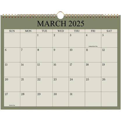 2025 Wall Calendar – 12-Month Planner (Jan-Dec), 8.7"x11" Office & Home Organizer