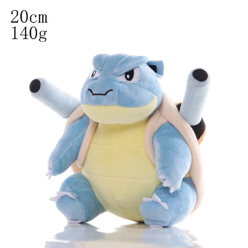 20cm Pokemon Plush Toys – Kawaii Pikachu, Raichu, Jenny, and Turtle Anime Dolls for Kids' Birthday & Christmas Gifts