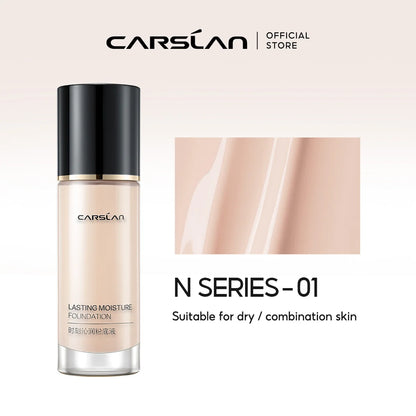 CARSLAN Long-Lasting Moisture Matte Liquid Foundation – Full Coverage Concealer, Whitening & Oil Control Face Base Makeup