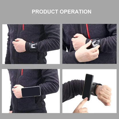360° Rotatable Wristband Cell Phone Holder – Detachable Armband for Biking, iPhone 15 Pro Max