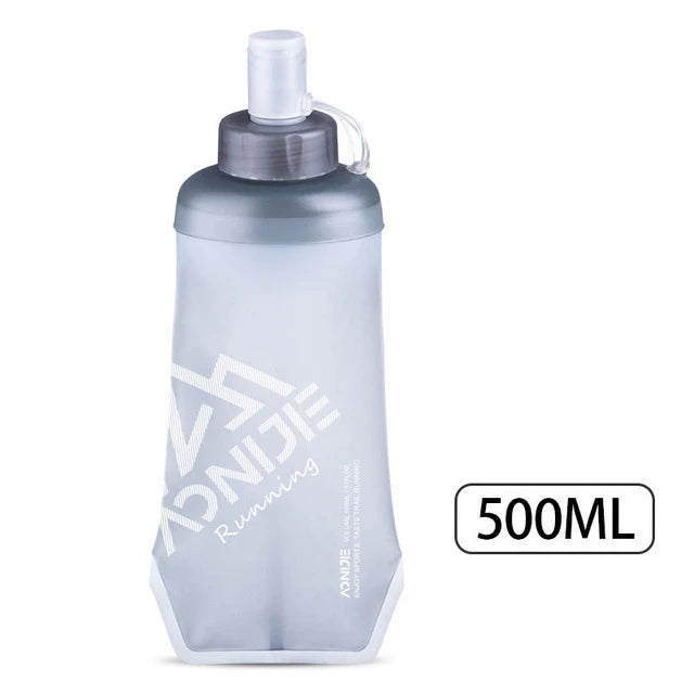AONIJIE Soft Flask Water Bottle — 250ml/500ml Folding, Collapsible, TPU BPA-Free for Running Hydration Packs, Waist Bags & Vests (SD09/SD10)