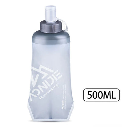 AONIJIE Soft Flask Water Bottle — 250ml/500ml Folding, Collapsible, TPU BPA-Free for Running Hydration Packs, Waist Bags & Vests (SD09/SD10)