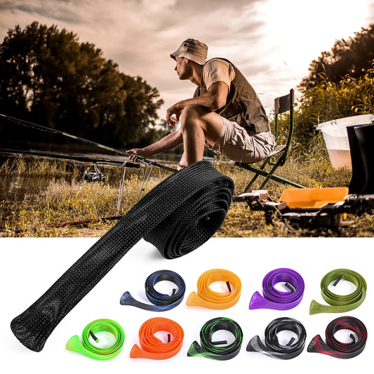 Fishing Rod Cover – Spinning Rod Sleeve, Pole Sock & Glove, Casting Ice Net Tube Protective Sleeve for Fishing Poles