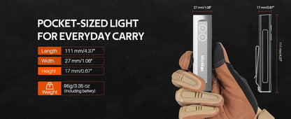 Wurkkos HD01 Multifunctional Flashlight – 1200LM 90CRI with Side RGB Lights, IP65 Waterproof for Hiking