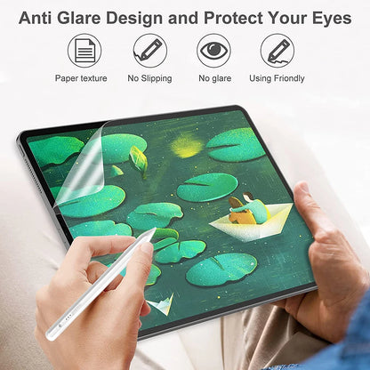Matte PET Paper Feel Screen Protector Film for iPad Pro 11" & 12.9" – Compatible with iPad Air 3, 4, 5, 7th-10th Gen (9.7", 10.2", 10.9")