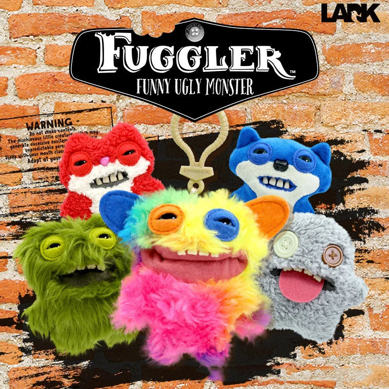 12cm Fuggler Ugly Monster Plush Keychain – Funny Kawaii Rabbit Stuffed Doll Pendant Gift for Kids