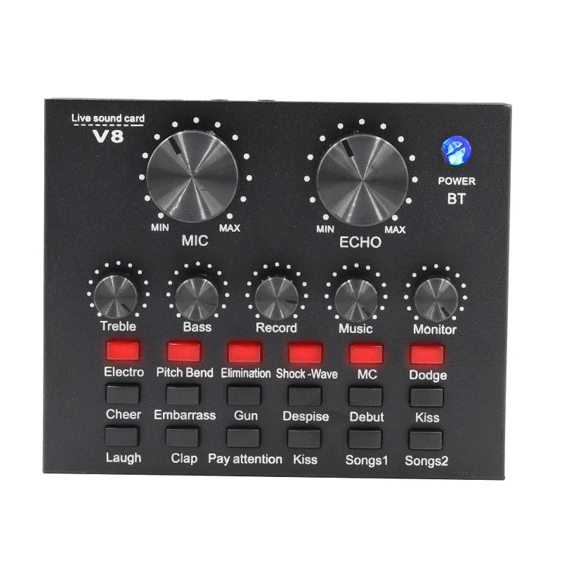 BM800 V8 Sound Card Set – Professional Condenser Microphone for Karaoke, Podcast Recording & Live Streaming