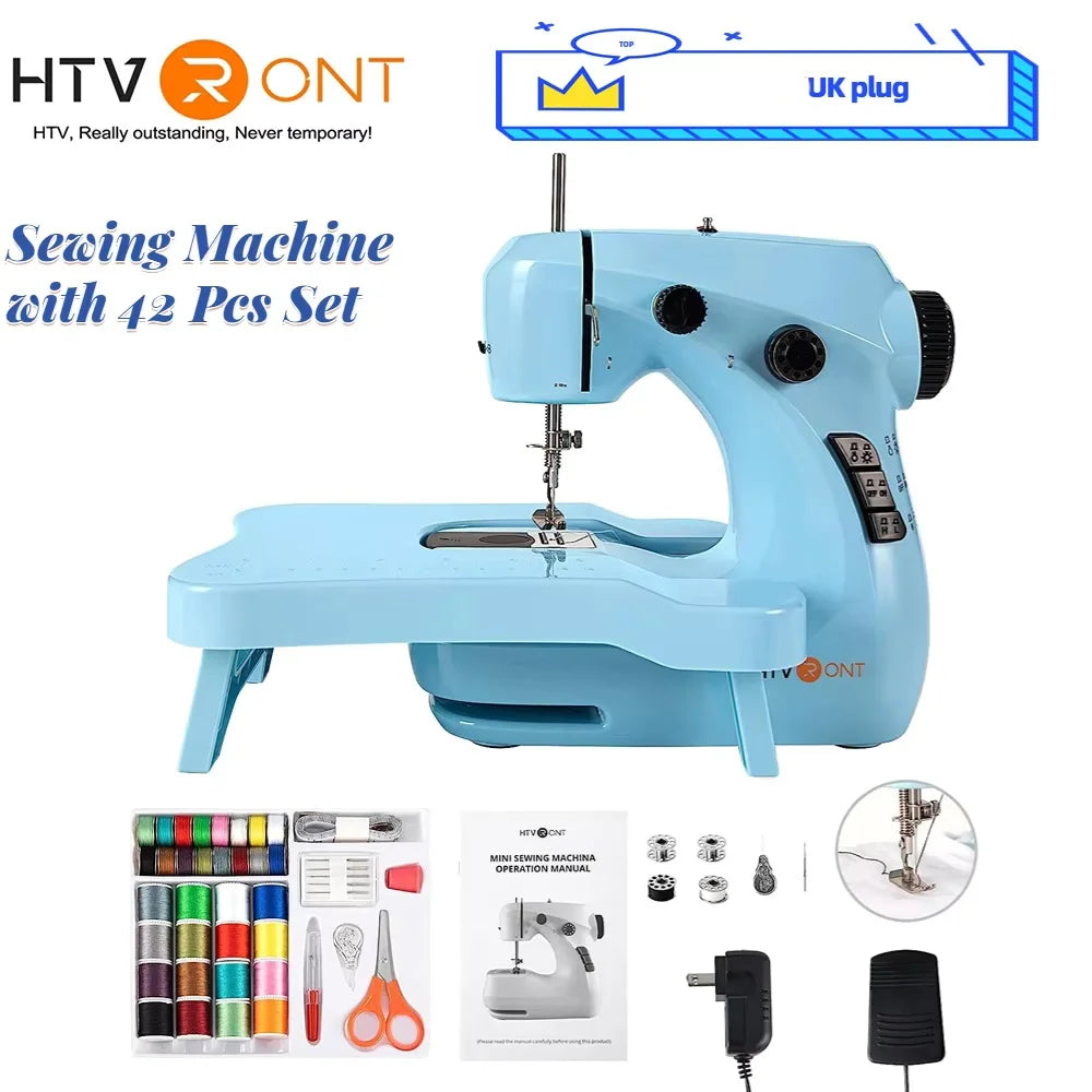 HTVRONT Mini Electric Sewing Machine for Beginners — Portable Househol ...