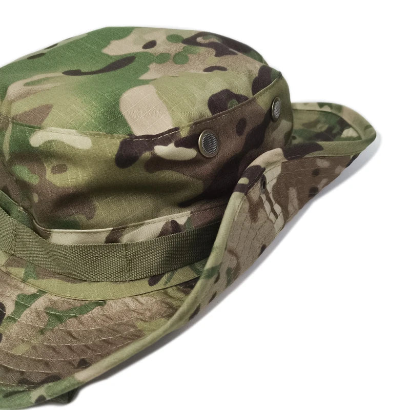 Camouflage Boonie Hat – Wide Brim Sun Hat for Men and Women – Outdoor Hiking, Fishing, Hunting, and Sports – Foldable Soft Cap