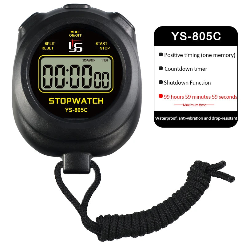 Professional Digital Pocket Stopwatch – Handheld Chronometer Timer with 0.01s Precision for Outdoor Sports & Training