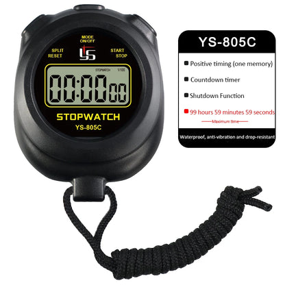 Professional Digital Pocket Stopwatch – Handheld Chronometer Timer with 0.01s Precision for Outdoor Sports & Training