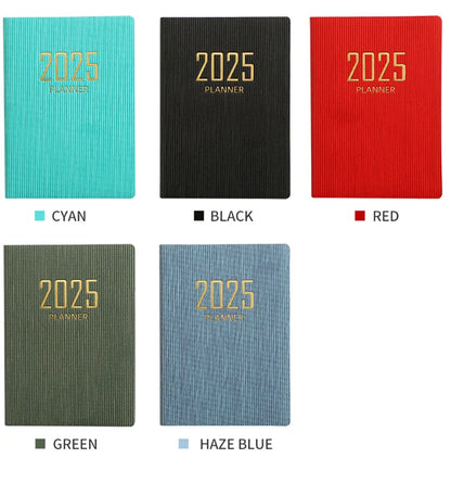 2025 A7 Pocket Planner – 365 Day PU Cover Notebook, Daily & Weekly Calendar, Office & School Agenda
