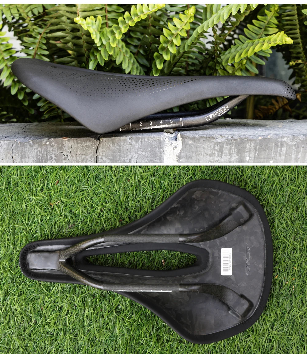 RYET 3D Printed Carbon Bike Saddle — 140/142mm Super Light EVA Road & MTB Racing Seat Cushion