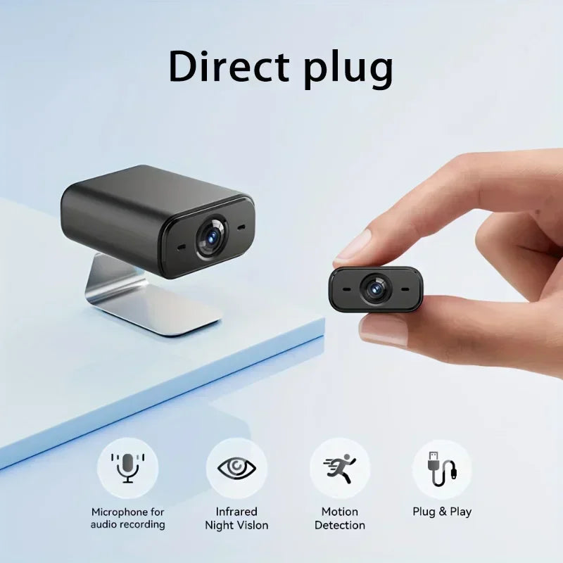 Mini WiFi Wireless Home Security Camera – Mobile Remote, Indoor Plug-In, HD, Multi-Scenario Use