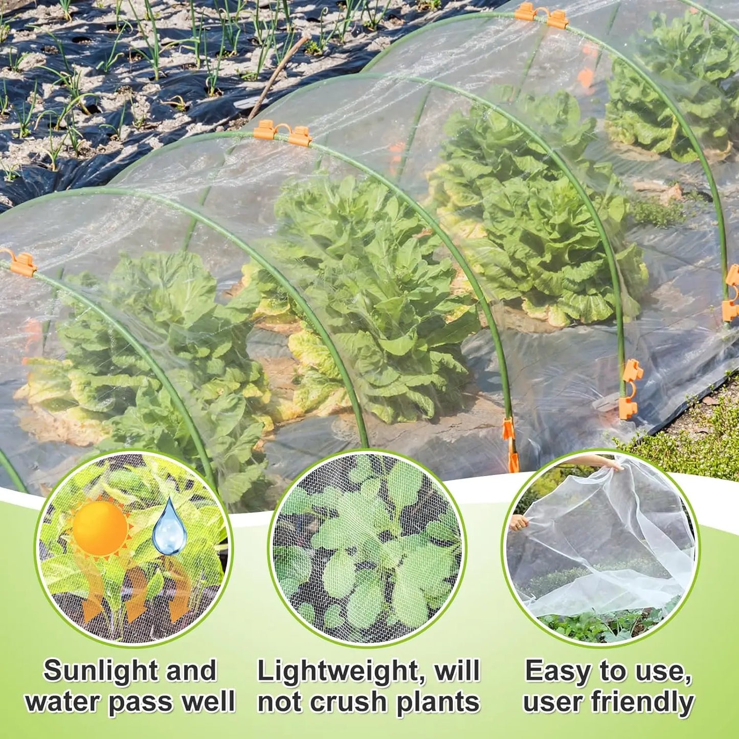 Garden Net Plant Protection Cover – Ultra-Fine 60 Mesh Insect Control Net for Vegetables, Plants, and Fruits