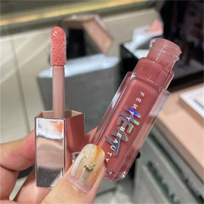 Fenty Beauty Lip Glaze – Moisturizing Glitter Lip Plumper Liquid Lipstick for Women & Beginners