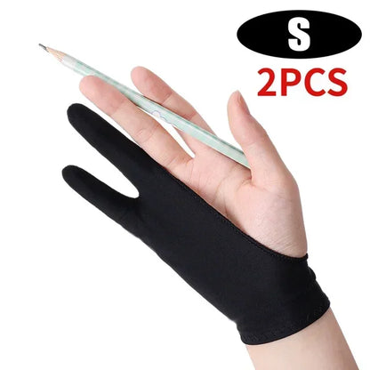 Two-Finger Drawing Glove with Palm Rejection for iPad & Graphic Tablets – Left/Right Hand Artist Glove