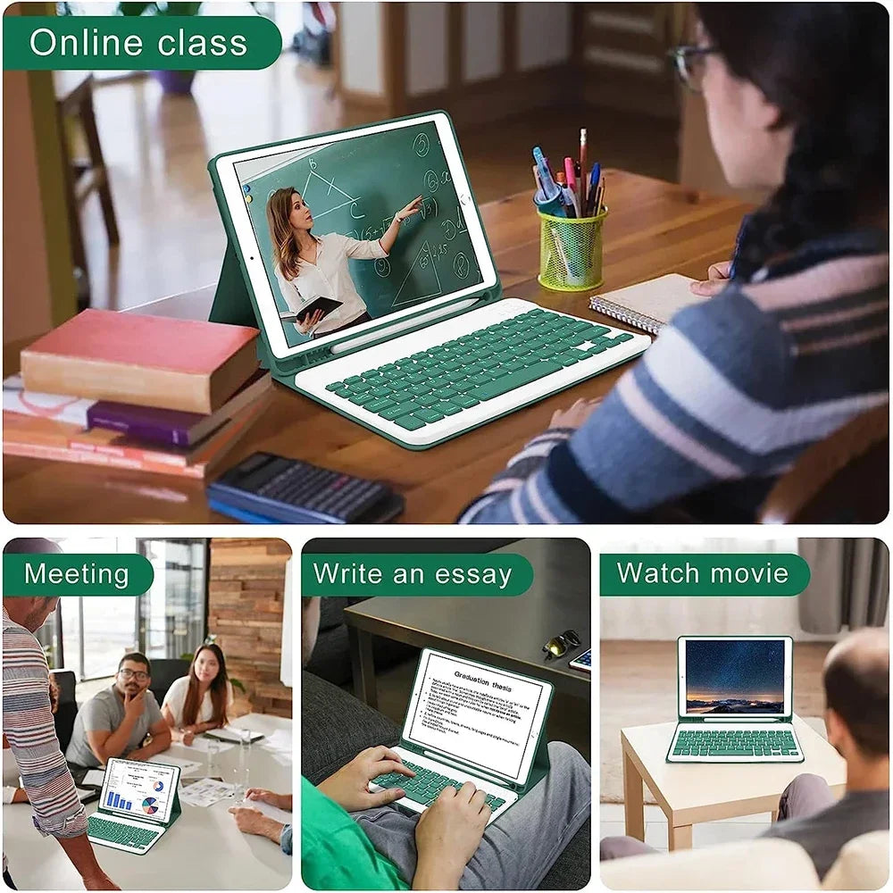 iPad 10th Generation 2022 Case – 10.9 Inch with Detachable Wireless Bluetooth Keyboard & Tablet Cover