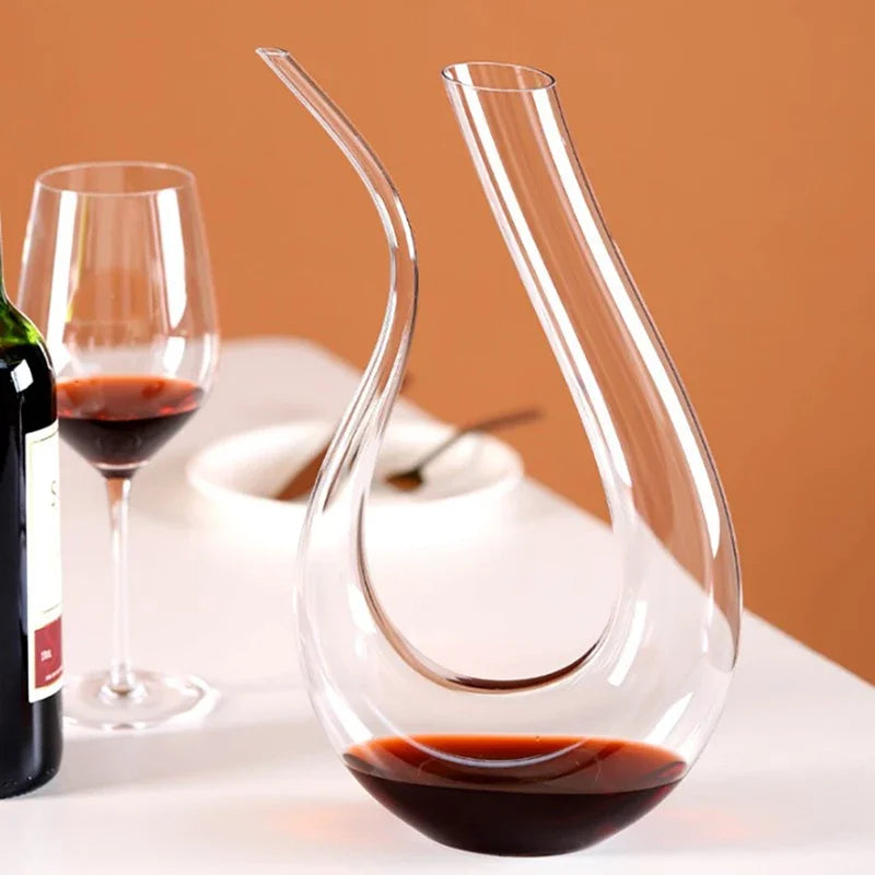 1500ML Handmade Crystal Wine Decanter – Red Wine, Brandy & Champagne Aerator