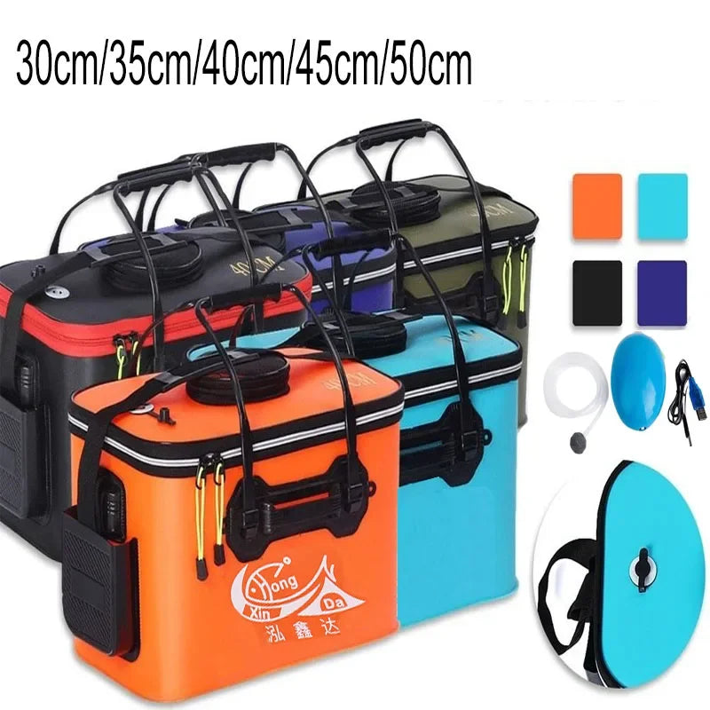 Folding EVA Live Fish Bucket – Thickened Portable Water Tank for Outdoor Fishing and Accessories