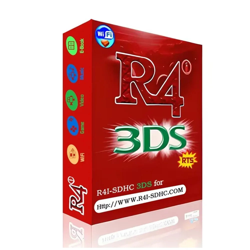 Red R4 3DS Flash Card & SDHC Adapter – Memory Card for DS Video Games
