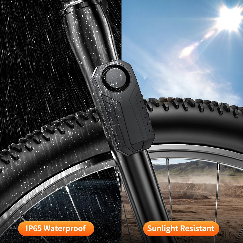 Wsdcam Vibration Bicycle Alarm – USB Rechargeable Anti-Theft Motorcycle Bike Alarm 113 dB Waterproof with Remote Control
