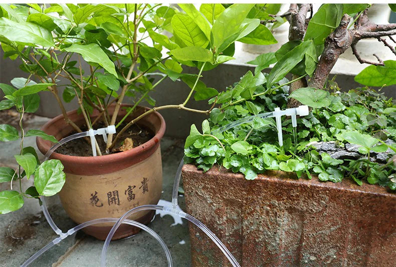 Garden Drip Irrigation Kit — Water-Saving Micro Dripper System with Regulating Valve and 4/7mm Hose for Potted Plants and Greenhouse