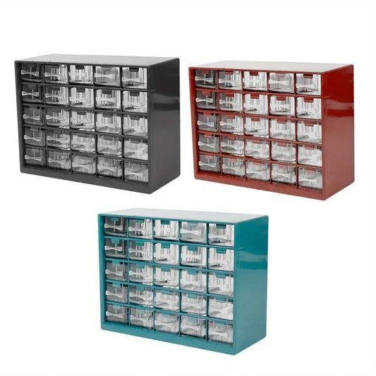 25 Multi-grid Drawer Parts Box | Wall-mounted Screw Classification Component Box | Tool Case for Electronic Components | Storage Toolbox