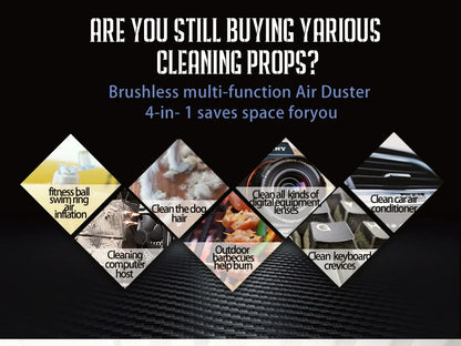 Portable Air Duster for Computer Cleaning – 51000RPM Cordless Compressed Air Blower with LED Light for PC & Keyboard Cleaning