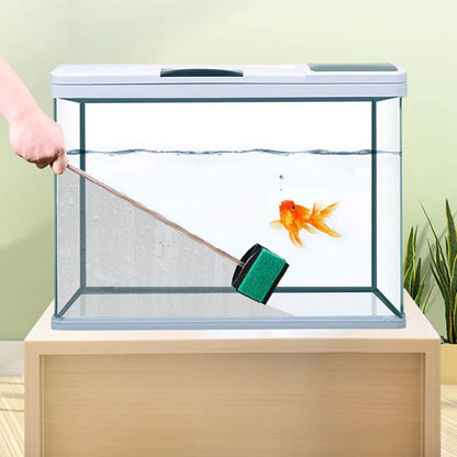 Fish Tank Long Handle Brush – Double-Sided Cleaning Brush for Aquariums, Aquarium Cleaning Tools