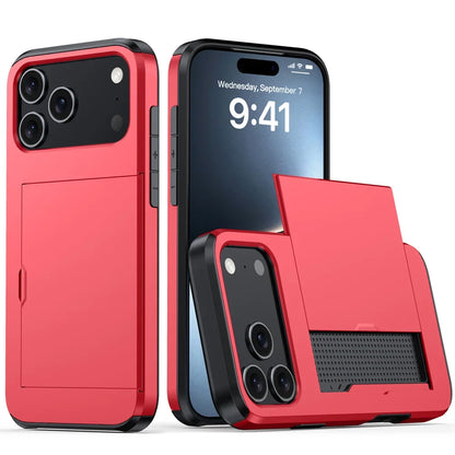 Shockproof iPhone Case with Wallet Card Holder – Protective Cover for iPhone 17, 16, 15, 14, 13, 12, 11 Series, Including Mini & Pro Max