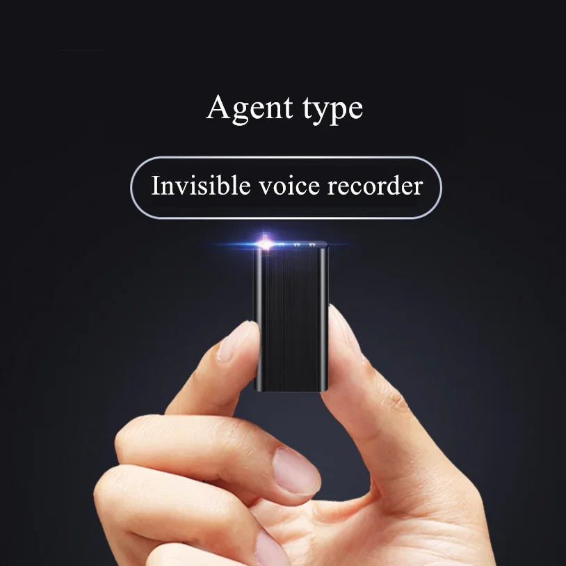 500-Hour 128GB Mini Voice Recorder — Activated Spy Audio Dictaphone with Noise Reduction, MP3 Player & Magnetic Attachment