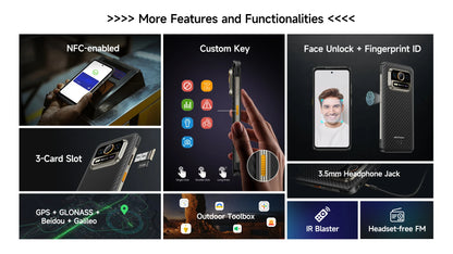 Ulefone Armor 25T Pro 5G Rugged Phone - Thermal Imaging, Android 14, 33W Fast Charging, 50MP+64MP, NFC, Waterproof Smartphone