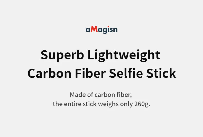 aMagisn 3M Invisible Selfie Stick - 1.2M Carbon Fiber Telescopic Monopod for DJI, GoPro, Insta360 X3/X4 Accessories