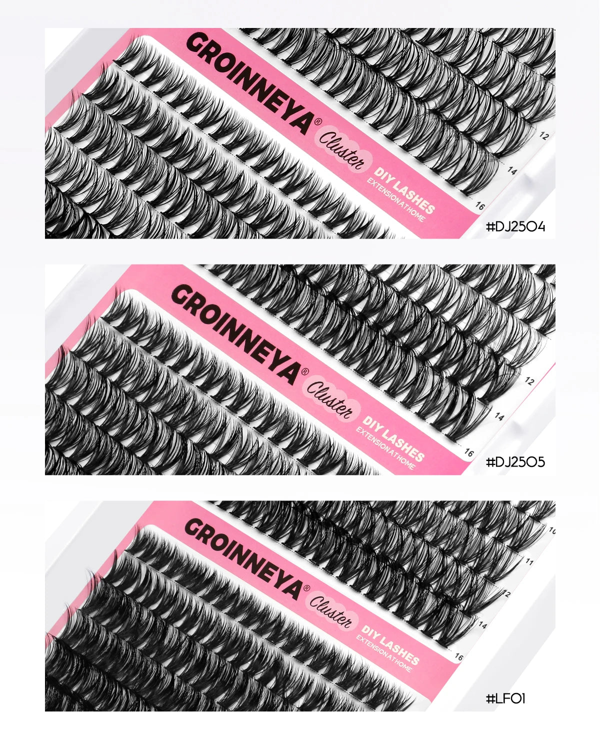 Lash Clusters Extension Kit – Fake Eyelashes Set with Lash Bond, Seal, and Applicator Tool for Makeup