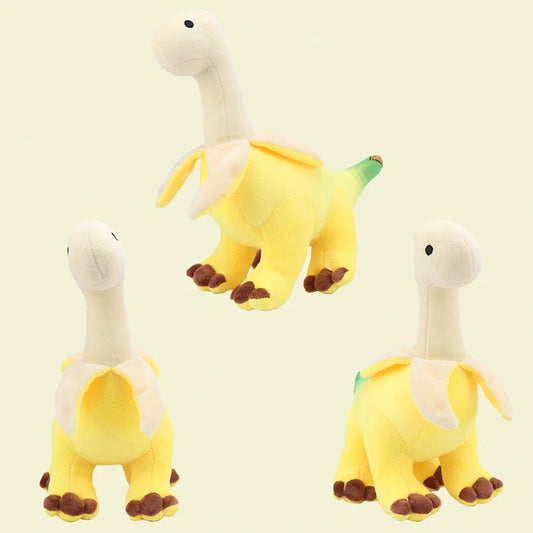 Cute Peeled Banana Brontosaurus Plush Toy – Soft Stuffed Dinosaur, Kawaii Animal Gift for Kids