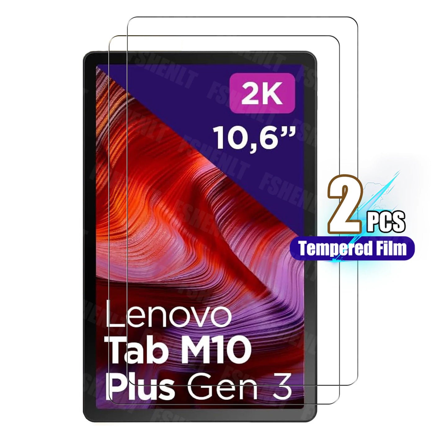 Lenovo Tab M10 Plus 3rd Gen 10.61″ Screen Protector — 9H HD Clear Anti-Scratch Tempered Glass Film for TB128FU/TB125FU