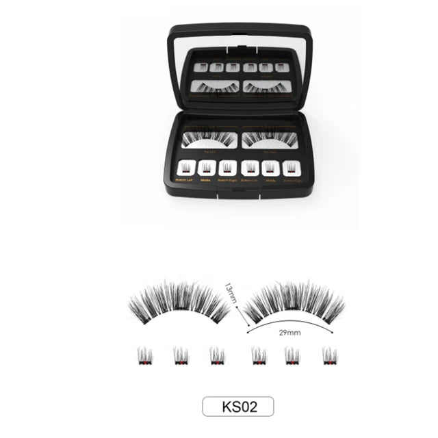 3D Magnetic Eyelashes – Soft, Reusable False Mink Lashes for Easy Wear & Beauty Makeup