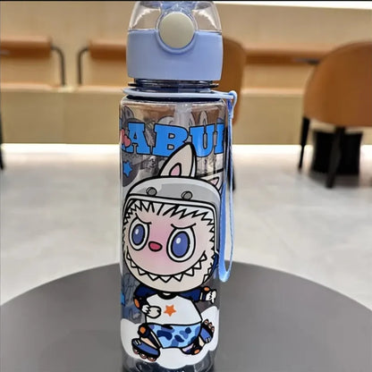 BPA-Free Cartoon Water Bottle with Straw — Leak-Proof Portable Bottle for Sports, Fitness & Travel