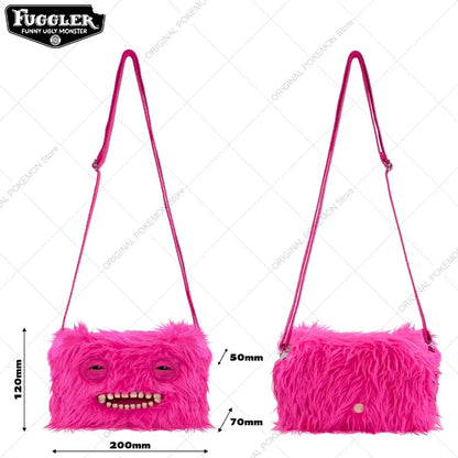 Original Fuggler Ugly Teeth Monster Plush Crossbody Bag – Kawaii Screech Mr. Buttons Shoulder Doll Gift